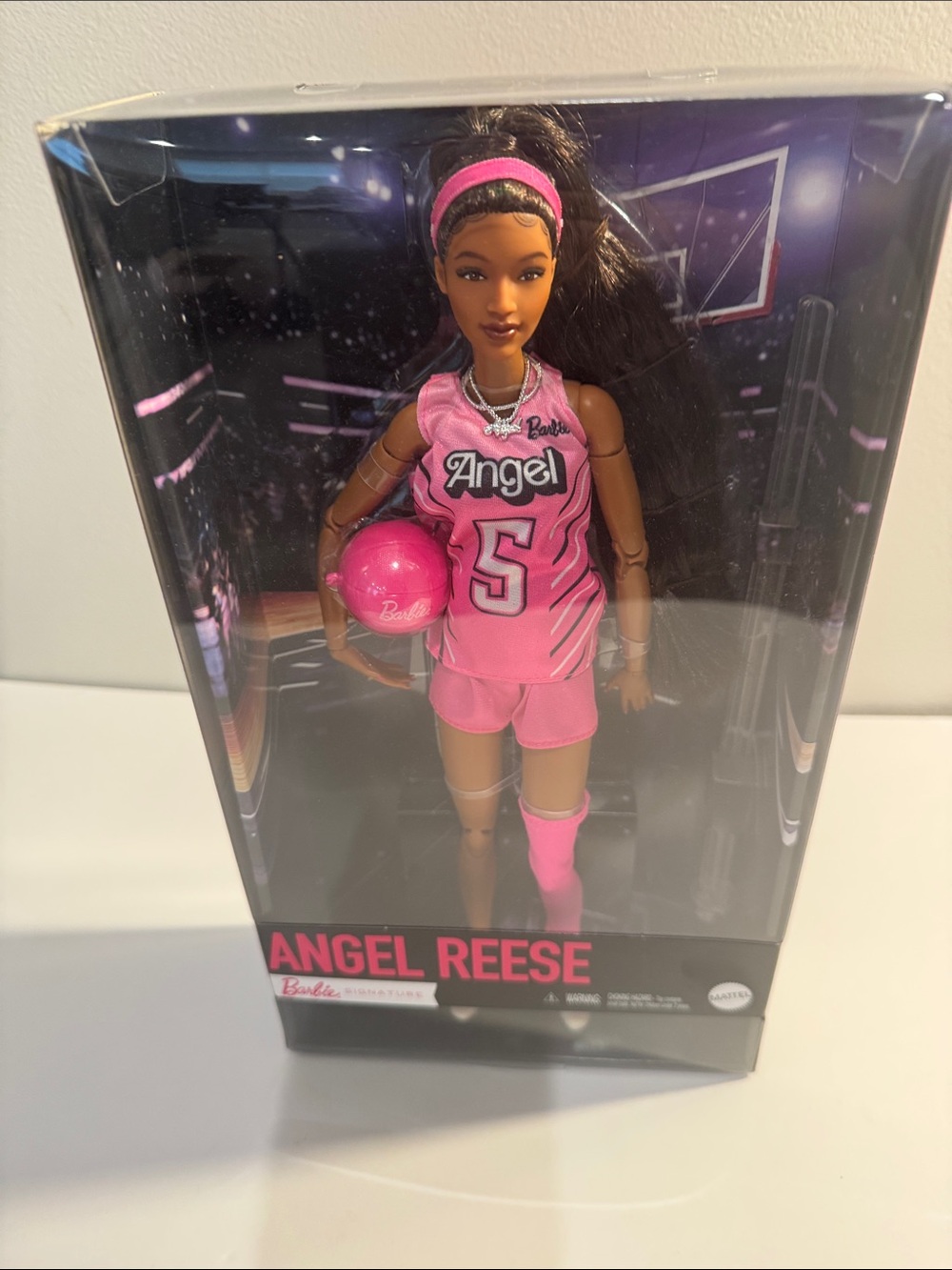 Mattel Barbie Signature Angel Reese Basketball Doll 12in Pink Sporty NEW
